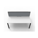 Express 2 Person 2 Workstation W Screen 1500 X 1530 X 1200Mm Wte Blk
