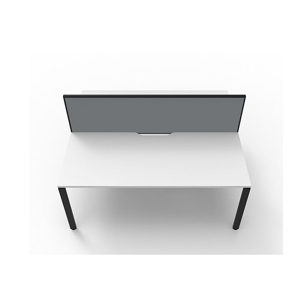 Express 2 Person 2 Workstation W Screen 1800 X 1530 X 1200Mm Wte Blk