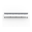 Eternal 8 Person 2 Workstation W Screen 6000 X 1530 X 1200Mm White Blk