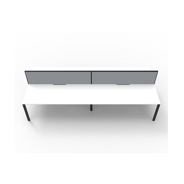 Express 4 Person 2 Workstation W Screen 2400 X 1530 X 1200Mm Wte Blk