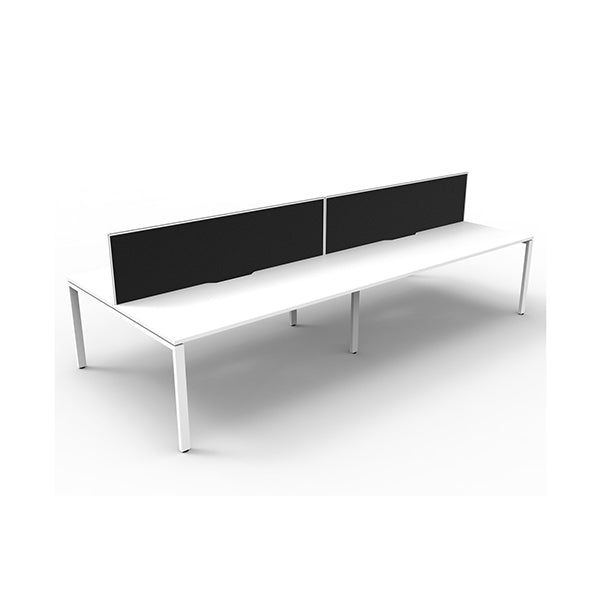 Express 4 Person 2 Workstation W Screen 2400 X 1530 X 1200Mm White