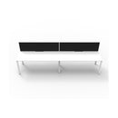 Express 2 Person 1 Workstation With Screen 2400 X 780 X 730Mm White