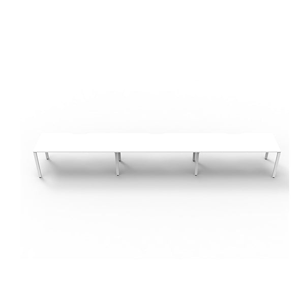 Express 3 Person 1 Workstation No Screen 3600 X 750 X 730Mm White