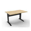 Range Open Workstation 1200Mm W X 750Mm D X 730Mm H Oak Black