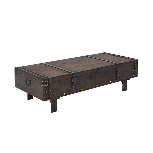 Coffee Table Solid Wood Vintage Style 120 X 55 X 35 Cm