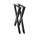 2X Metal Legs Coffee Dining Table Steel Industrial Vintage X Shape