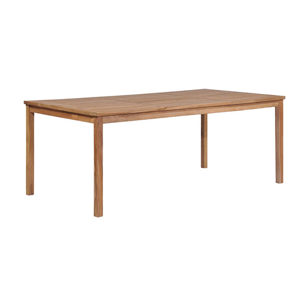 Outdoor Dining Table 200 X 100 X 77 Cm Solid Teak Wood