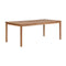 Outdoor Dining Table 200 X 100 X 77 Cm Solid Teak Wood