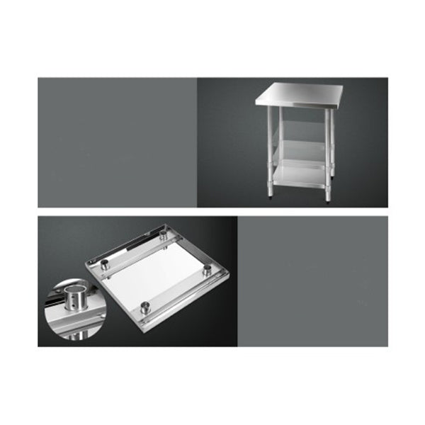 430 Stainless Steel Kitchen Work Bench Food Prep Table With Wheels