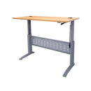 Express Sit To Stand Adjustable Open Station 1500 X 700Mm Beech Silver
