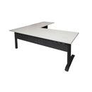 Range Open Workstation With Return 2Pc Top White Black