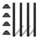 Adjustable Table Legs 4 Pcs Black