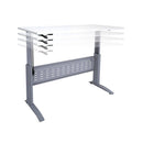 Express Sit To Stand Adjustable Open Station 1500 X 700Mm White Silver