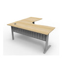 Range Edge Workstation 1800Mm X 1800Mm X 750Mm D X 730Mm H Oak Silver