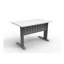Range Open Workstation 1200Mm W X 700Mm D X 730Mm H White Silver