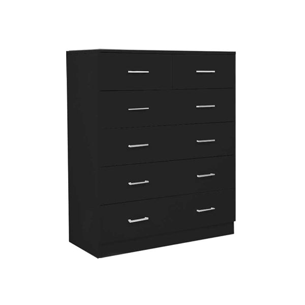 Tallboy Dresser 6 Chest Of Drawers Cabinet Black