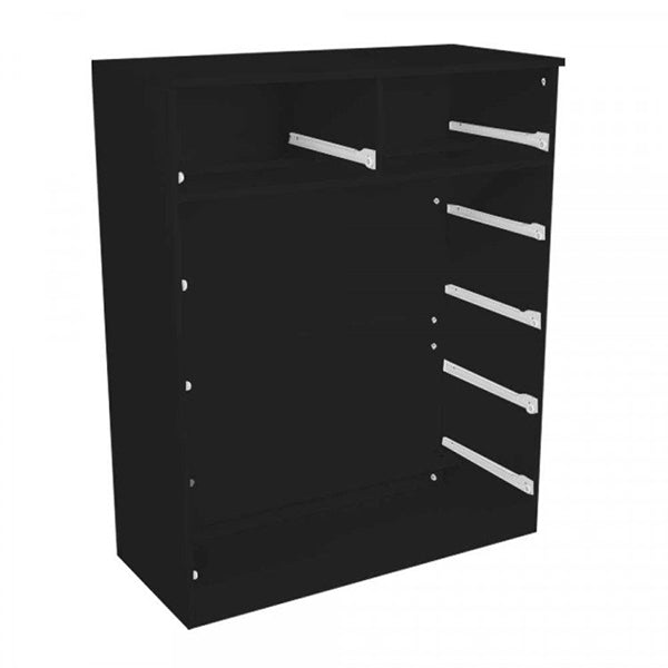 Tallboy Dresser 6 Chest Of Drawers Cabinet Black