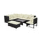 8 Piece Garden Lounge Set With Cushions And Coffee Table Rattan Black