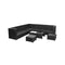 8 Piece Garden Lounge Set With Cushions And Coffee Table Rattan Black