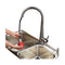 Gunmetal Grey Kitchen Sink Mixer Tap Round Pull Out tap Laundry Sink