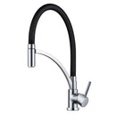 Flexible Round Kitchen Sink Mixer Tap Gooseneck Swivel