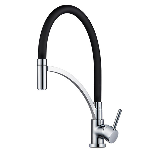 Flexible Round Kitchen Sink Mixer Tap Gooseneck Swivel