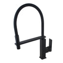 Swivel Flexible Black Kitchen Mixer Tap Gooseneck Pull Down Faucet