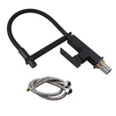 Swivel Flexible Black Kitchen Mixer Tap Gooseneck Pull Down Faucet