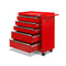5 Drawers Roller Toolbox Cabinet Red