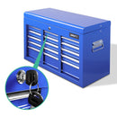 9 Drawers Lockable Chest Cabinet Tool Box Blue