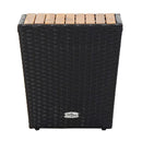 Tea Table Poly Rattan And Solid Acacia Wood