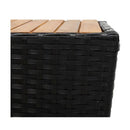 Tea Table Poly Rattan And Solid Acacia Wood