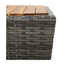 Tea Table Poly Rattan And Solid Acacia Wood