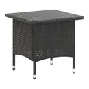 Tea Table Black 50X50X47 Cm Poly Rattan