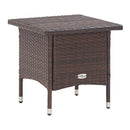Tea Table Brown 50X50X47 Cm Poly Rattan