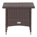 Tea Table Brown 50X50X47 Cm Poly Rattan