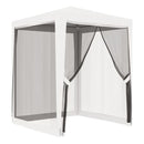 Party Tent With 4 Mesh Sidewalls 2X2 M White