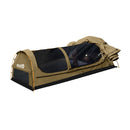 Double Swag Camping Swags Canvas Dome Tent Hiking Mattress Khaki