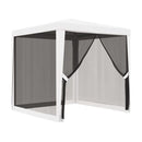 Party Tent With 4 Mesh Sidewalls 250X250 Cm White