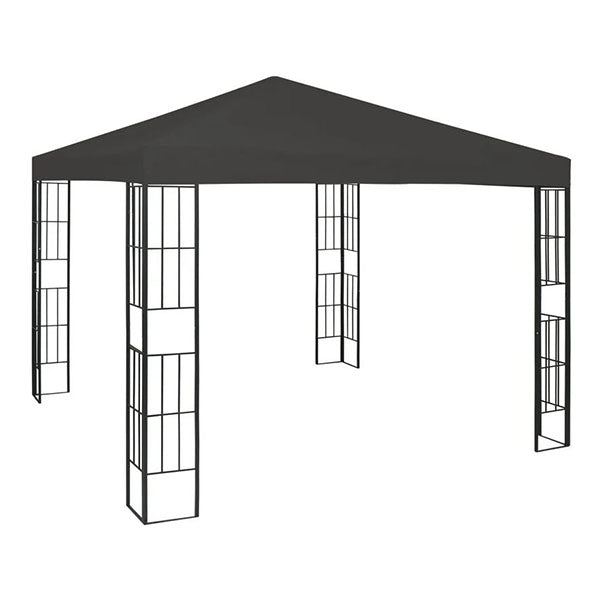 Gazebo Anthracite With Decorative Square Details