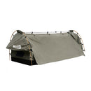 King Single Swag Camping Swags Canvas Dome Tent Free Standing Grey