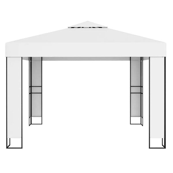 Gazebo With Double Roof 3X3 M Cream