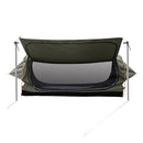King Single Swag Camping Swags Canvas Dome Tent Free Standing Grey