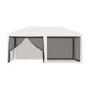 Party Tent With 4 Mesh Sidewalls 6X4 M White