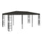 Gazebo Anthracite With Decorative Square Details