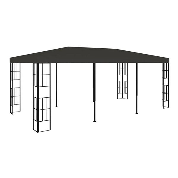 Gazebo Anthracite With Decorative Square Details