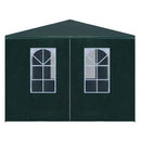 Party Tent 3X3 M Pe Roof And Side Panels Steel Frame Green