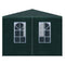 Party Tent 3X3 M Pe Roof And Side Panels Steel Frame Green