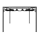 Garden Gazebo With Retractable Roof Canopy 3X3 M Anthracite