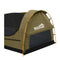 Double Swag Camping Swags Canvas Dome Tent Hiking Mattress Khaki